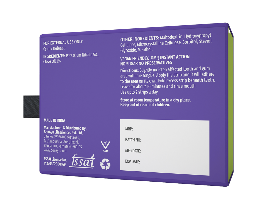 Sensitivity Strips for Teeth