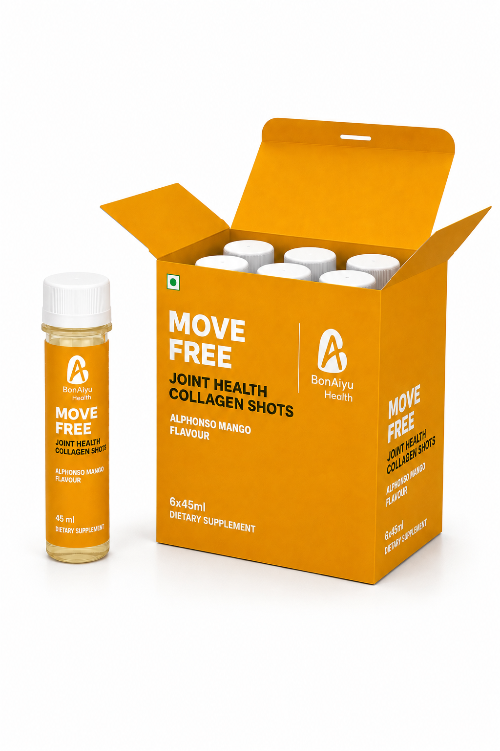 MOVE FREE™ Joint Health Collagen Shots Type II – Alphonso Mango Flavour