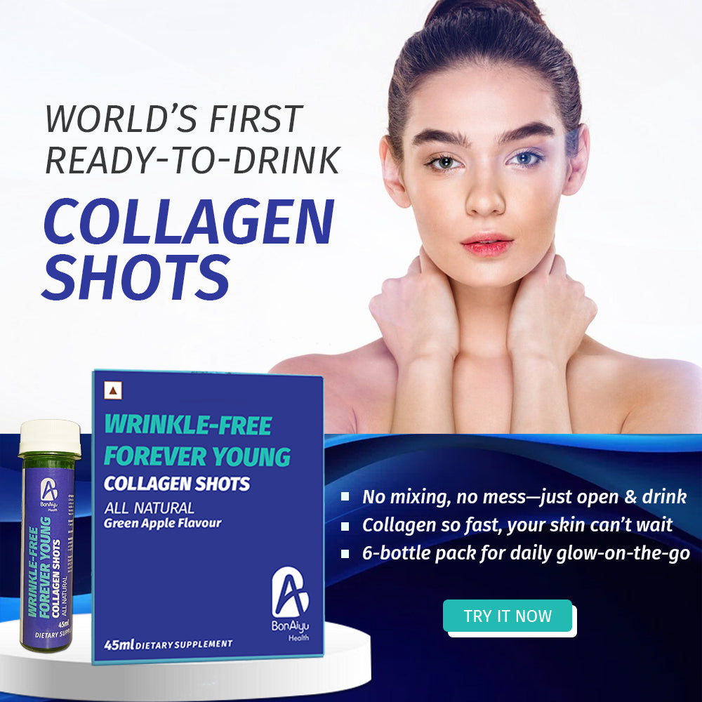 BonAiyu Wrinkle-free Forever young COLLAGEN SHOTS (Pack of 6 Bottles)