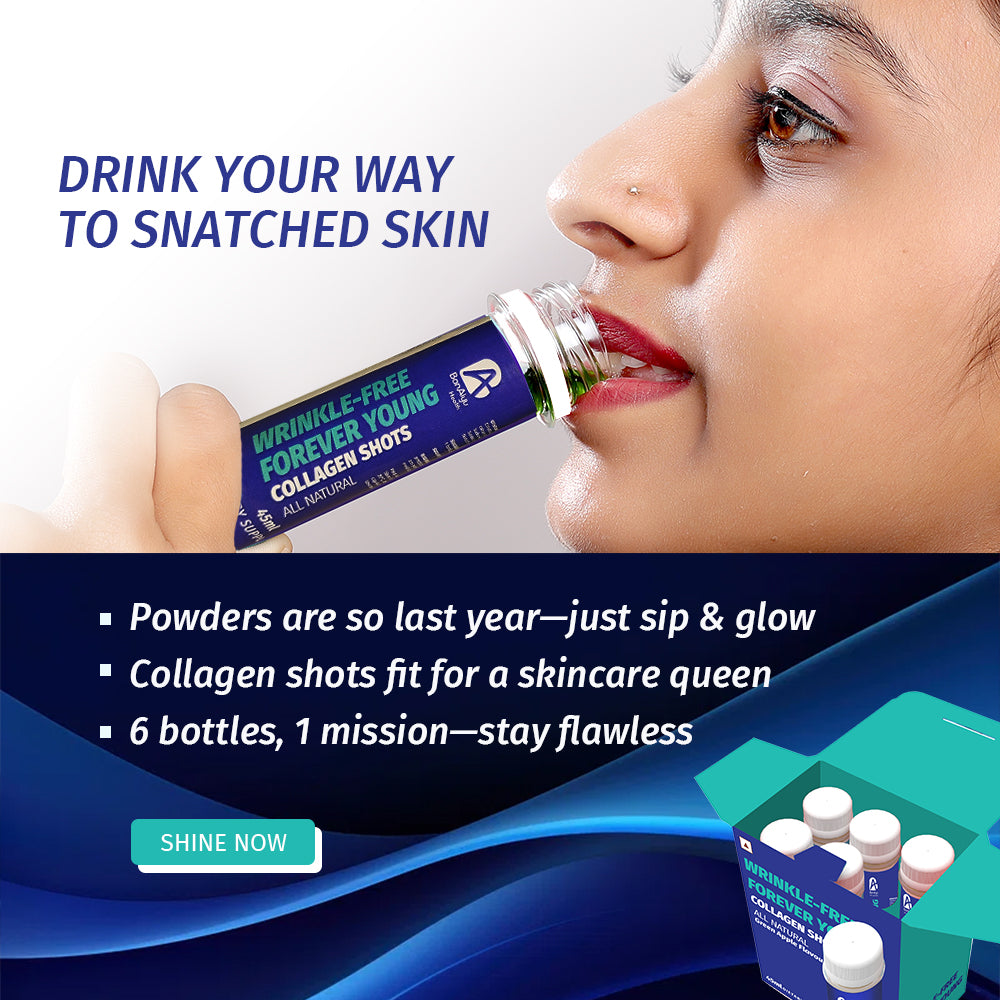 BonAiyu Wrinkle-free Forever young COLLAGEN SHOTS (Pack of 6 Bottles)