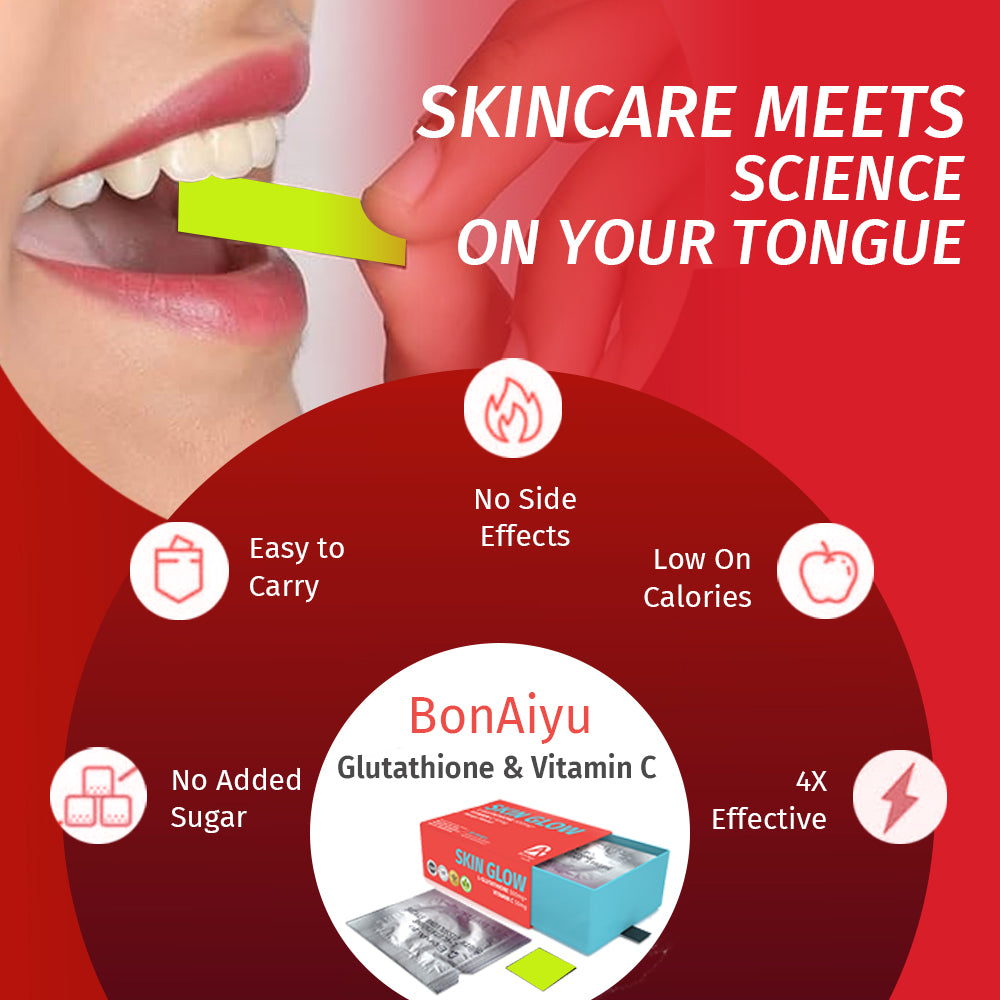 BonAiyu SKIN GLOW L-GLUTATHIONE 500mg + VITAMIN C 50mg
