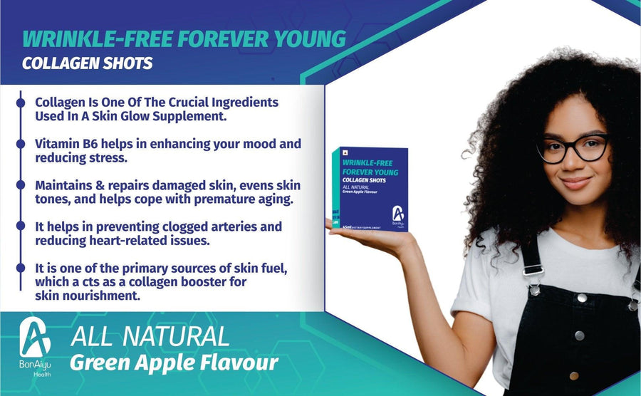 BonAiyu WrinklefreeForeveryoung COLLAGEN SHOTS (Pack of 6 Bottles) - BonAyu Health